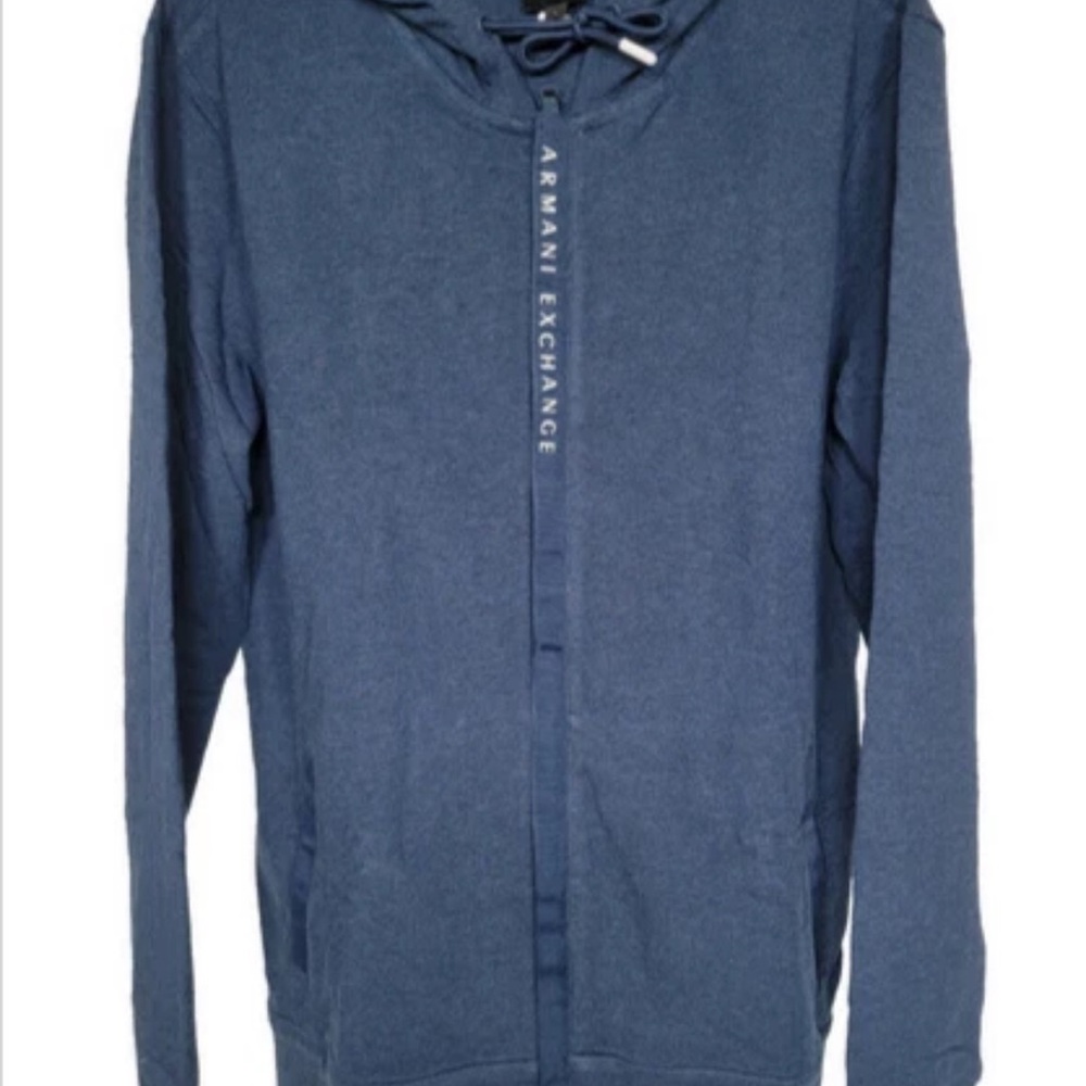 Armani Exchange Navy Full-Zip Hoodie